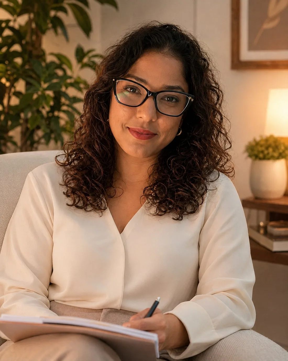 Juliana Vieira Campos olhando para a câmera.